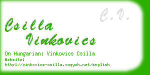csilla vinkovics business card